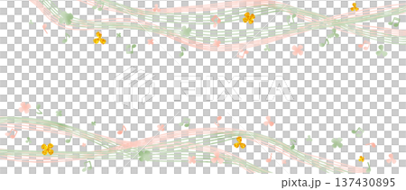 Clover and musical notes (horizontal) 137430895