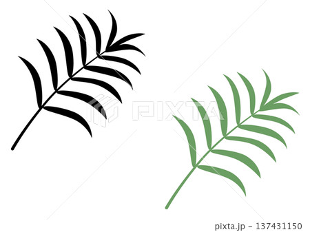 テーブルヤシの葉のアイコンセット 137431150