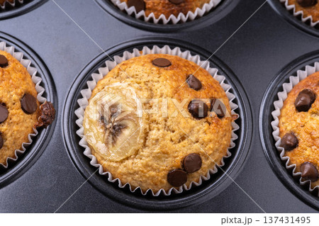 オートミールバナナチョコマフィン 137431495