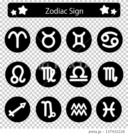 12 constellations simple icon set 12 constellations simple icon set 137432226