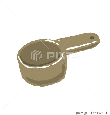 空のコーヒーメジャースプーンのイラスト 137432891