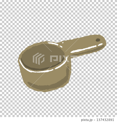 空のコーヒーメジャースプーンのイラスト 137432891