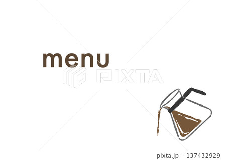 コーヒーサーバーのカフェメニューテンプレート 137432929