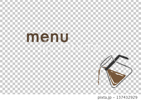 コーヒーサーバーのカフェメニューテンプレート 137432929