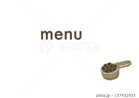 メジャースプーンのカフェメニューテンプレート メジャースプーンのカフェメニューテンプレート 137432933