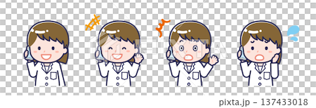 スマートフォンを使う「薬剤師」の女性 137433018