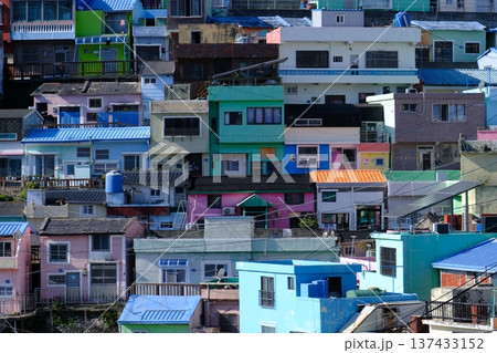 韓国・釜山 甘川文化村のカラフルな住宅群① 韓国・釜山 甘川文化村のカラフルな住宅群① 137433152