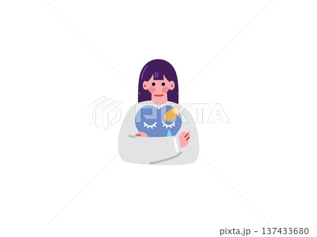 性疾患を抱える女性のイラスト 137433680