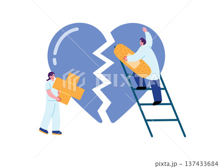 心の治療をする精神科医のイラスト 137433684