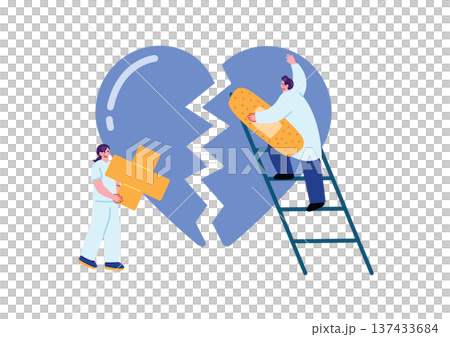 心の治療をする精神科医のイラスト 137433684