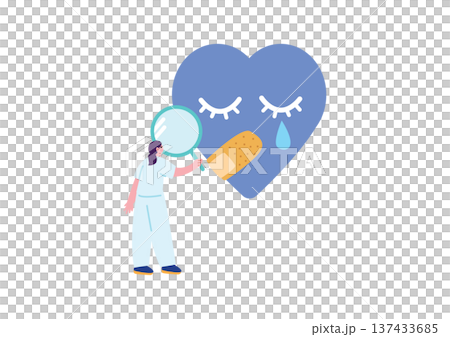 Illustration of a psychiatrist treating mental illness Illustration of a psychiatrist treating mental illness 137433685