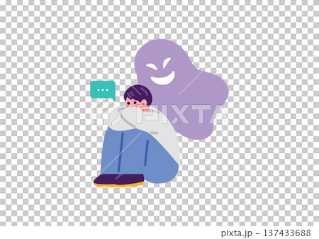 Illustration of a man suffering from mental illness Illustration of a man suffering from mental illness 137433688