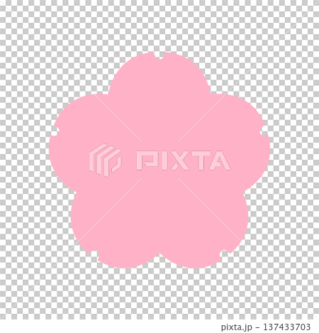 Simple pink cherry blossom icon Simple pink cherry blossom icon 137433703