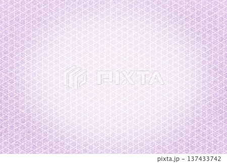 キラキラ輝く繊細な淡い紫色の模様に白い籠目柄を重ねた背景画像15 137433742