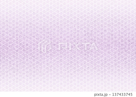 キラキラ輝く繊細な淡い紫色の模様に白い籠目柄を重ねた背景画像18 137433745