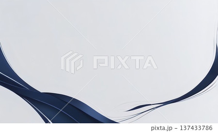 デザインシリーズ用上品なネイビーブルーのラインフレーム 137433786