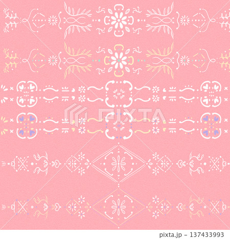 手描きのトルコ柄 137433993