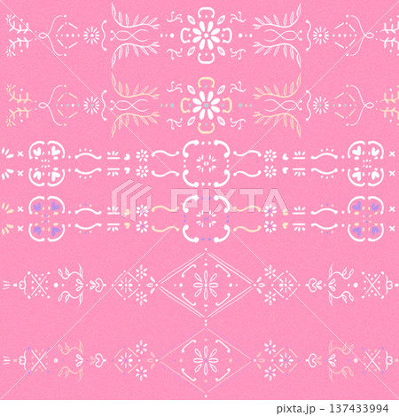 手描きのトルコ柄 手描きのトルコ柄 137433994