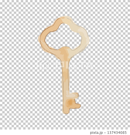 Watercolor style key illustration 137434085