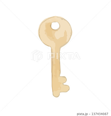水彩風の鍵のイラスト 137434087