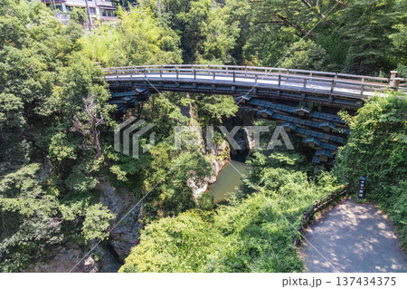 夏の甲斐の猿橋 日本三奇橋 夏の甲斐の猿橋 日本三奇橋 137434375