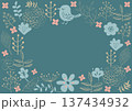 北欧風花柄フレーム 137434932