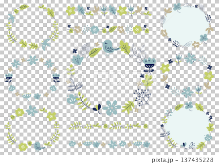 北歐風格花卉相框套裝 北歐風格花卉相框套裝 137435228