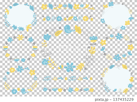 北歐風格花卉相框套裝 北歐風格花卉相框套裝 137435229