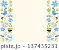 北欧風花柄フレーム 137435231