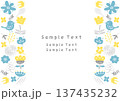 北欧風花柄フレーム 137435232