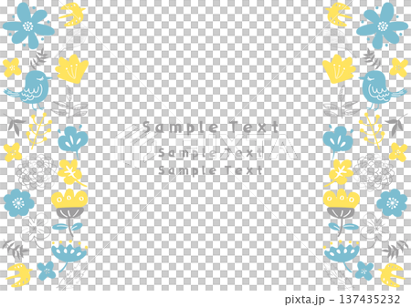 Scandinavian style floral frame Scandinavian style floral frame 137435232