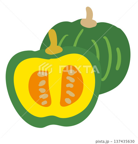 かぼちゃのイラスト かぼちゃのイラスト 137435630