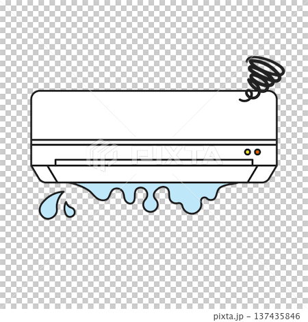 Simple illustration_Air conditioner malfunction Simple illustration_Air conditioner malfunction 137435846