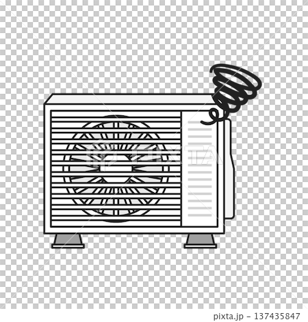 Simple illustration_Outdoor unit failure Simple illustration_Outdoor unit failure 137435847
