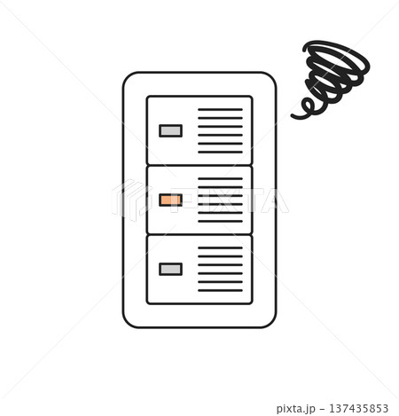 シンプルなイラスト_スイッチの故障 137435853