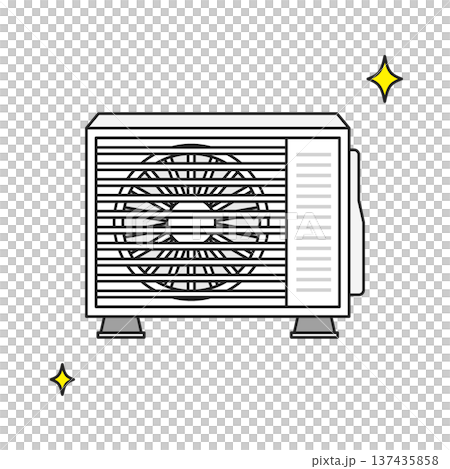 Simple illustration_repaired outdoor unit Simple illustration_repaired outdoor unit 137435858