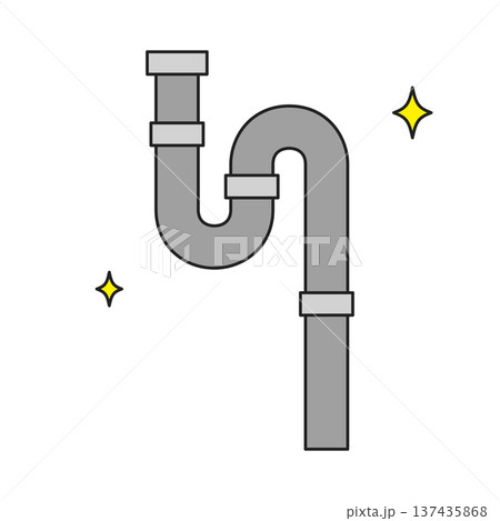 シンプルなイラスト_修理されたパイプ シンプルなイラスト_修理されたパイプ 137435868