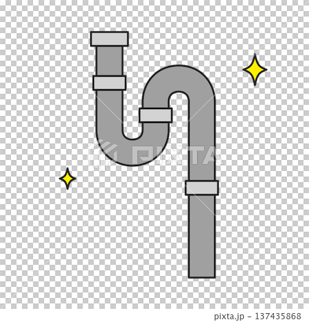 シンプルなイラスト_修理されたパイプ シンプルなイラスト_修理されたパイプ 137435868