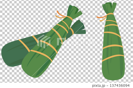 こどもの日イラスト_ちまきイラストセット 137436094