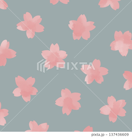 水彩の桜の壁紙・パターン 水彩の桜の壁紙・パターン 137436609