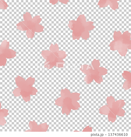 水彩の桜の壁紙・パターン 137436610