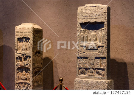 Exhibition of ancient stone carving art in Luoyang Museum in Henan province, China Exhibition of ancient stone carving art in Luoyang Museum in Henan province, China 137437154