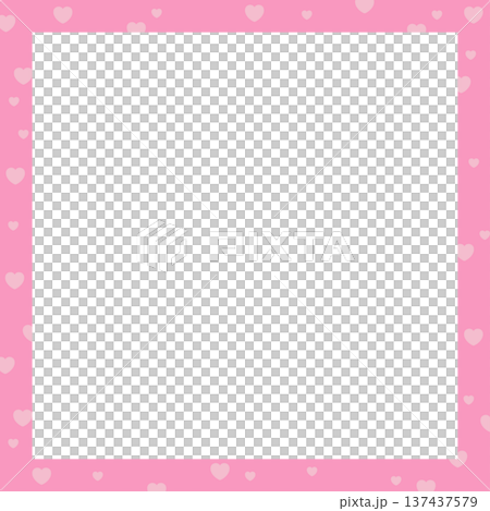 Pink square frame with pink heart pattern for Valentine's Day, card print, polaroid photo, ad template, poster, book cover, notepad, sticky note, memo, banner, border, postcard, standee, paper design Pink square frame with pink heart pattern for Valentine's Day, card print, polaroid photo, ad template, poster, book cover, notepad, sticky note, memo, banner, border, postcard, standee, paper design 137437579