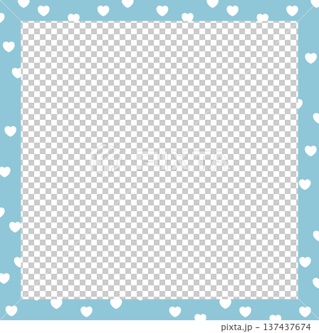 Blue square frame with white heart pattern for Valentine's Day, card print, polaroid photo, ad template, poster, book cover, notepad, sticky note, memo, banner, border, postcard, standee, paper design Blue square frame with white heart pattern for Valentine's Day, card print, polaroid photo, ad template, poster, book cover, notepad, sticky note, memo, banner, border, postcard, standee, paper design 137437674