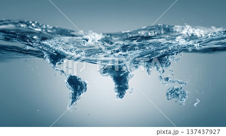 Global water resource protection visual clean blue tone professional style Global water resource protection visual clean blue tone professional style 137437927