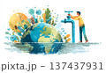 Environmental water conservation illustration suitable for global campaign 137437931