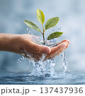 Clean water awareness concept for corporate sustainability communication 137437936