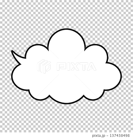 Simple illustration of a cloud-shaped speech bubble Simple illustration of a cloud-shaped speech bubble 137438498