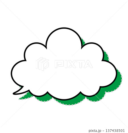 吹き出し 雲型のシンプルなイラスト 吹き出し 雲型のシンプルなイラスト 137438501