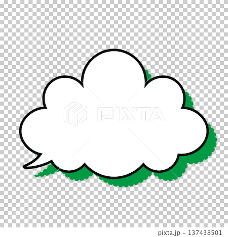 吹き出し 雲型のシンプルなイラスト 吹き出し 雲型のシンプルなイラスト 137438501